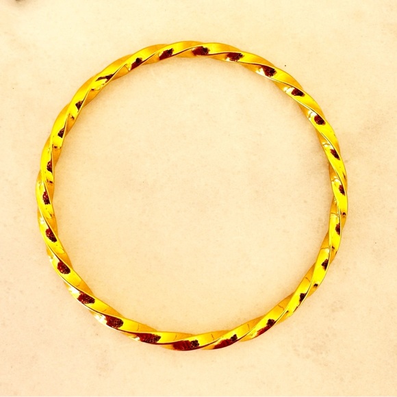 Vintage Monet Cuff Bracelet Gold Tone Signed Estate Jewelry Bundle of 2 - Picture 7 of 11